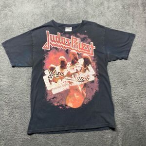 Vintage Judas Priest T Shirt British Steel 90s Retro Rock Metal Band Hanes Sz M